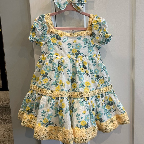 Joie Floral Dress with Yellow and Blue Details - Picture 1 of 4